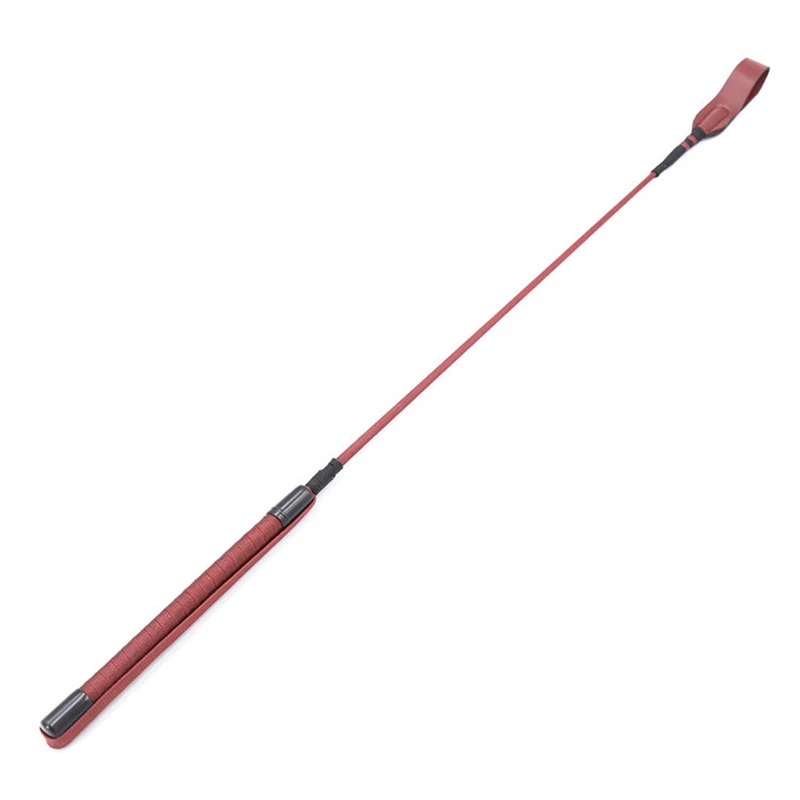 66cm Leather Long Straight Whip Flogger Paddle Horse Whip,Riding Crop Equestrianism HorseWhip
