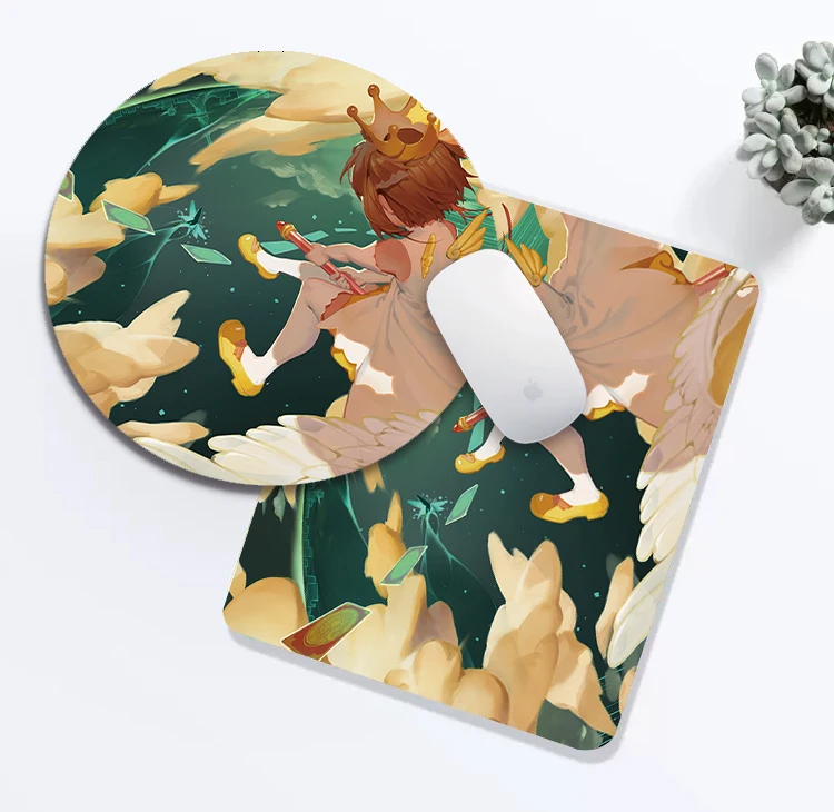 사쿠라 카드 캡터 애니메이션 대형 및 스몰 사이즈 게임용 마우스 패드, 게이머 회사 키보드 마우스 매트, 카펫 컴퓨터 책상 매트