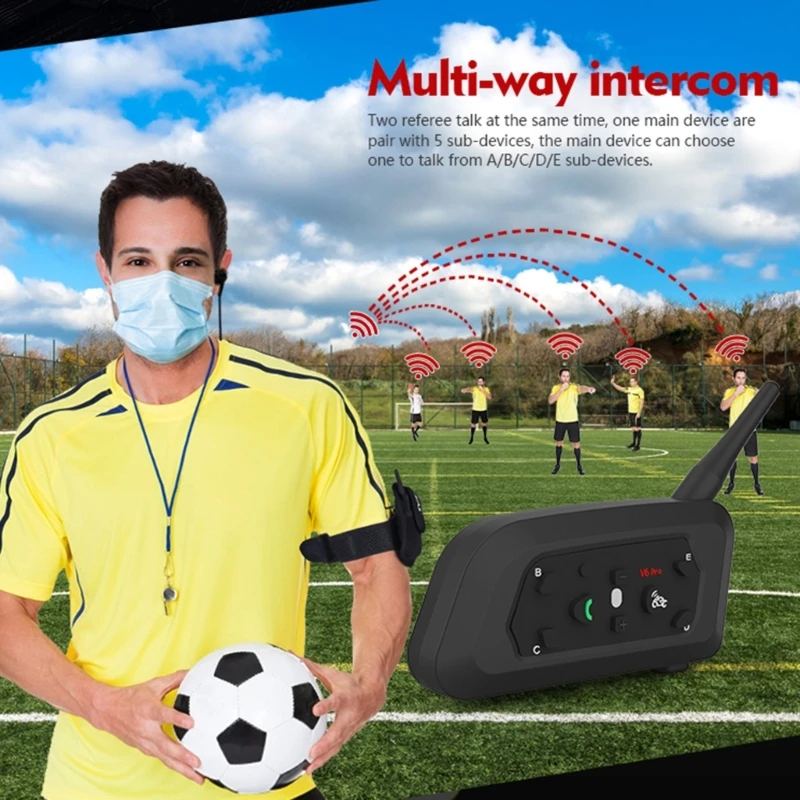 

Motorcycle Helmet Bluetooth5.1 Intercom Headset 5000m Wireless Interphone ABS