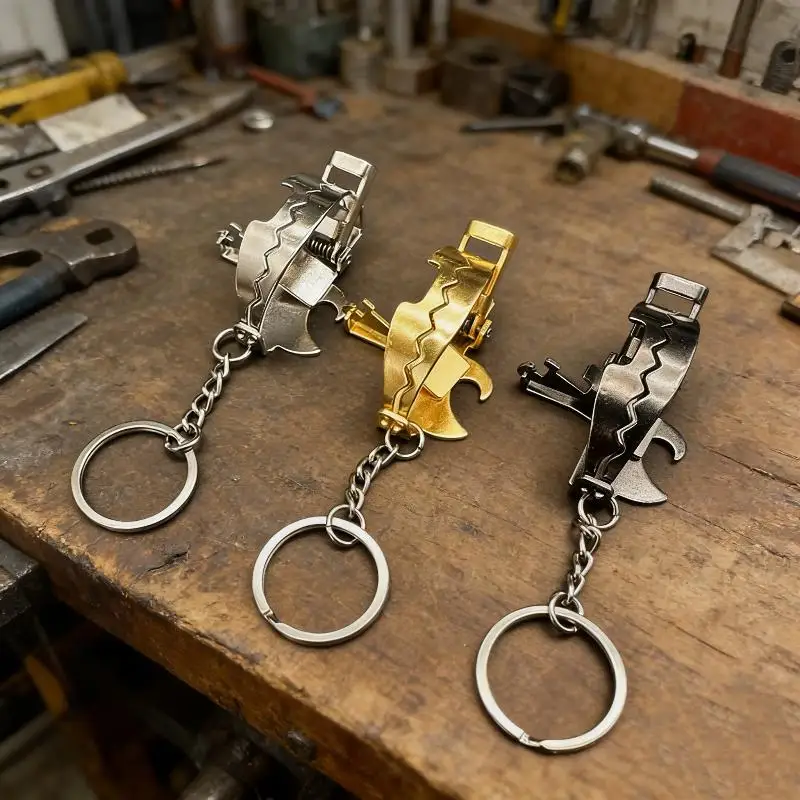 Kreativer Metall-Mini-Mausefallen-Clip Schlüsselanhänger Spielzeug Schlüsselanhänger Hochwertiger Personalisierter Anhänger Schlüsselring Schmuck Accessoires Geschenk – Detail 1