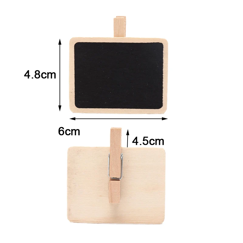 10 Mini blackboard wood message slate rectangle clip clip panel card memos label brand price place number table