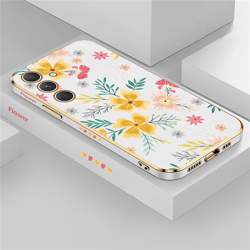 Silicone Soft Flower Shockproof Phone Case - Elegant Protective Back Cover