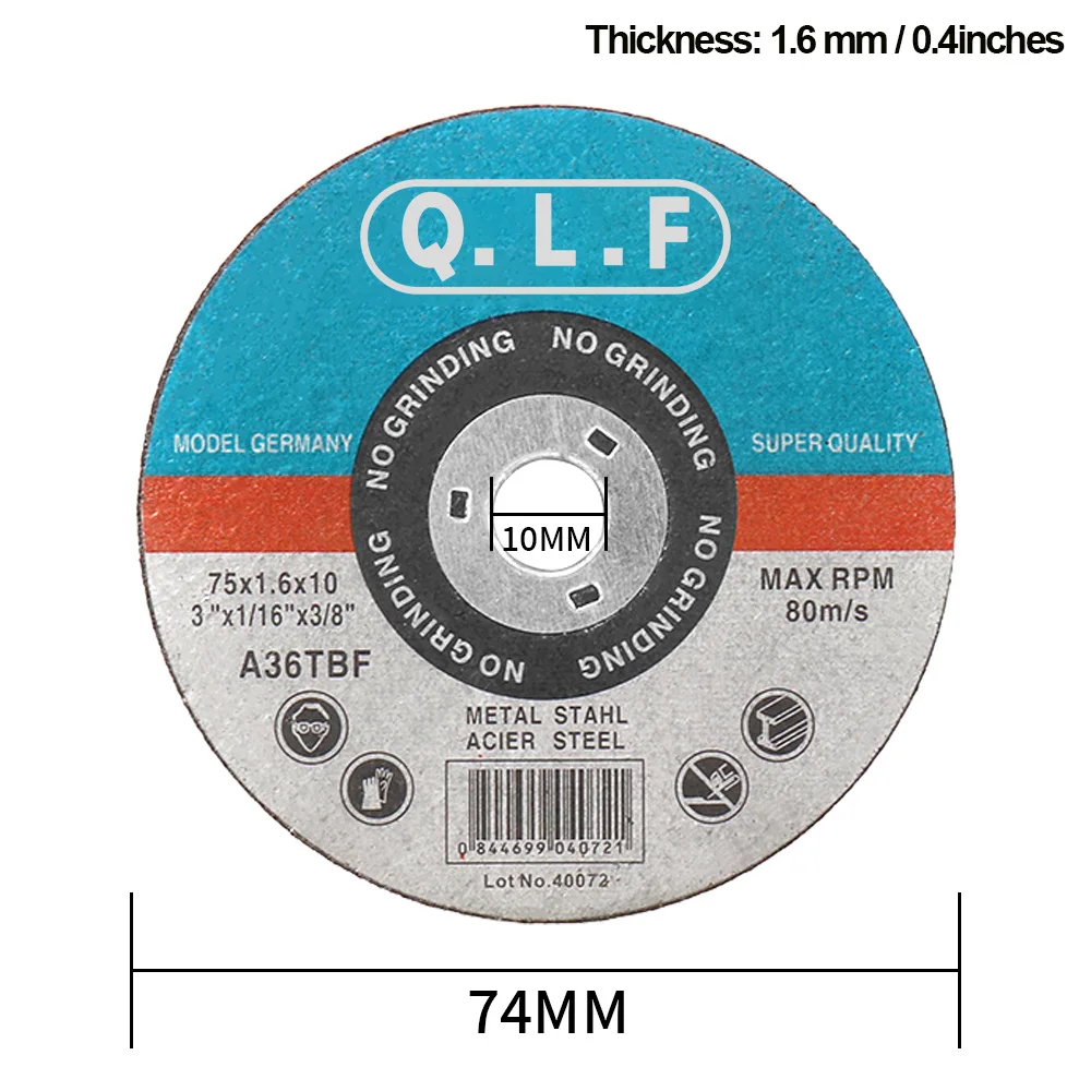 75mm Cut Off Wheels 3-inch Metal Cutting Disc 1.6mm Thickness for Angle Grinders to Rotate Metal Cutting Circular Saw Blades cutting disc cutting blade saw blade
