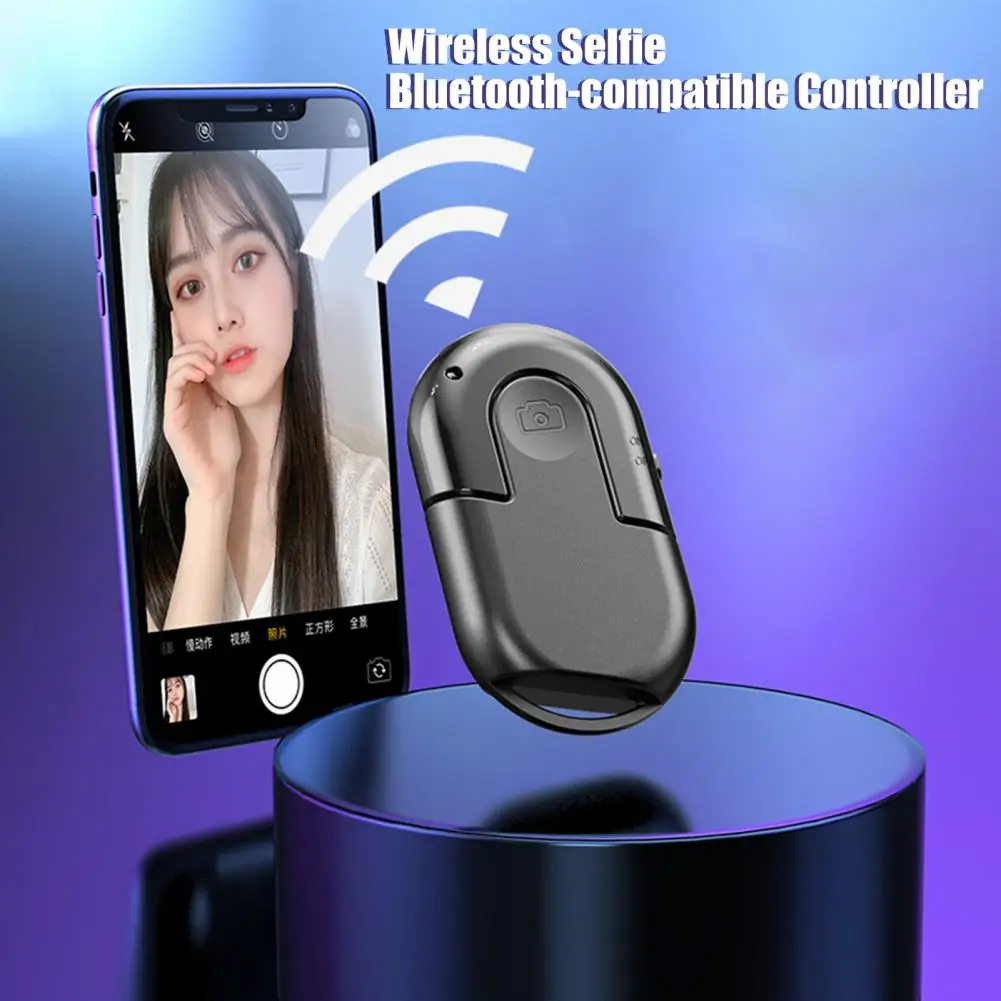 

Bluetooth-compatible Wireless Controller Self-timer Stick Remote Control Button Camera Trigger Release Selfie For iOS Android