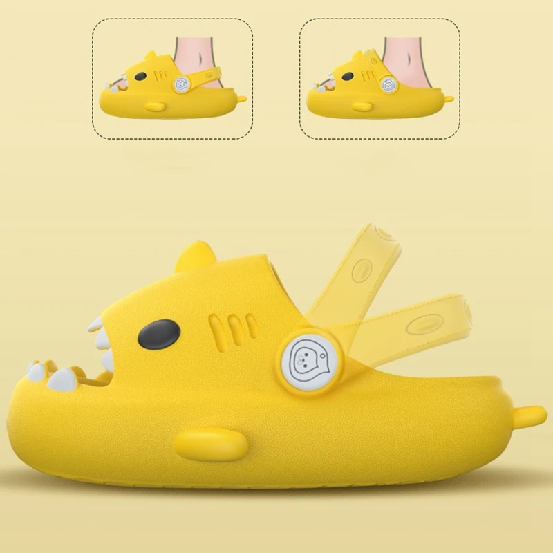 Children's Summer Shark Slippers Indoor Non-Slip Soft Bottom Cute