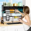Dish Drying Rack Kitchen Over The Sink Drying Rack Adjustable Stainless Steel Bowls And Cutlery Drainers Organizer For Kitchen 2