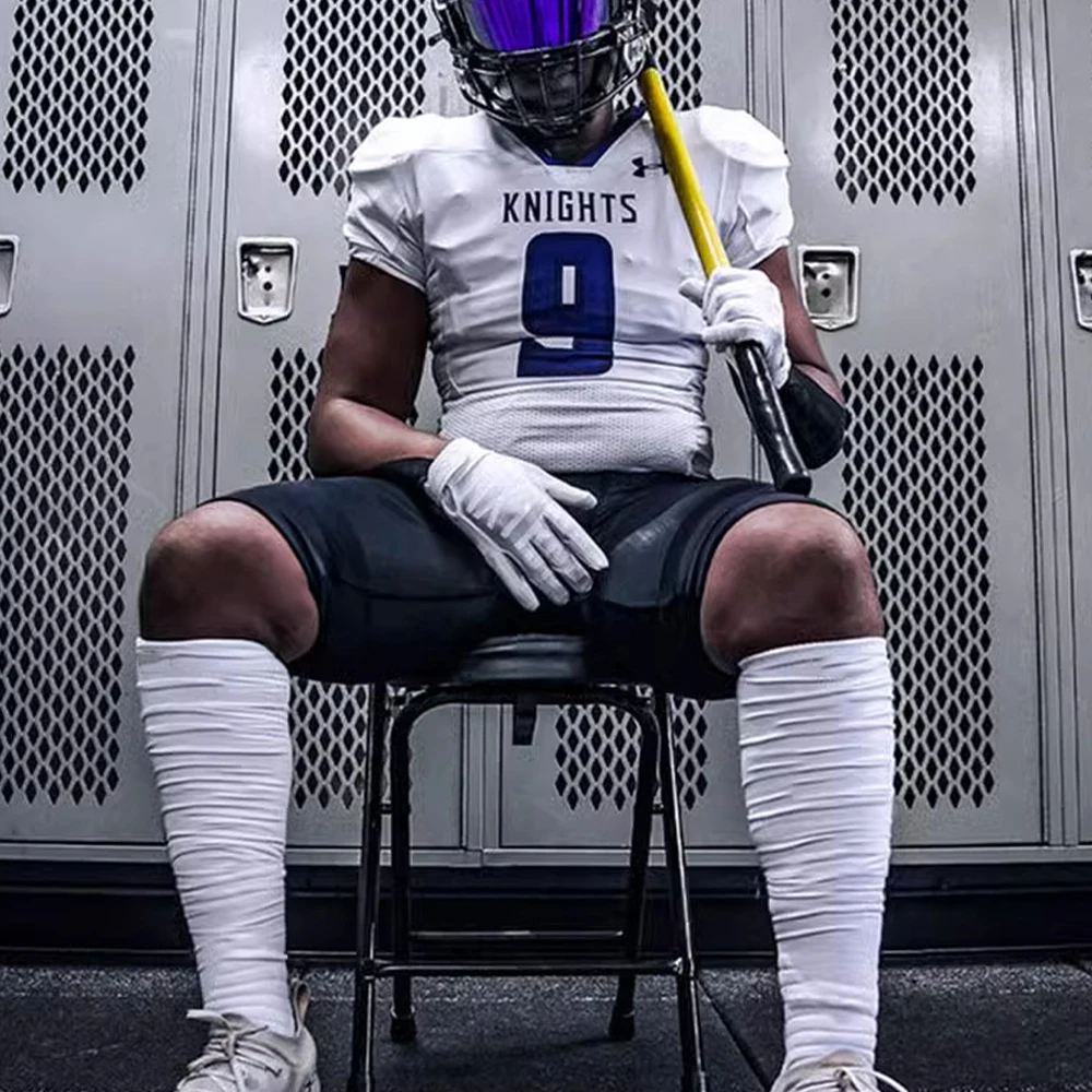 Extra Long Stacked Rugby Socks with Thickened Cushioning Calf Protectors for Running, Skipping, Cycling and Playing Ball