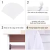White Table Skirts Chiffon Semi-Sheer Tablecloths for Backyard Weddings Birthday Party Baby Shower Cake Dinner Table Decorations 3