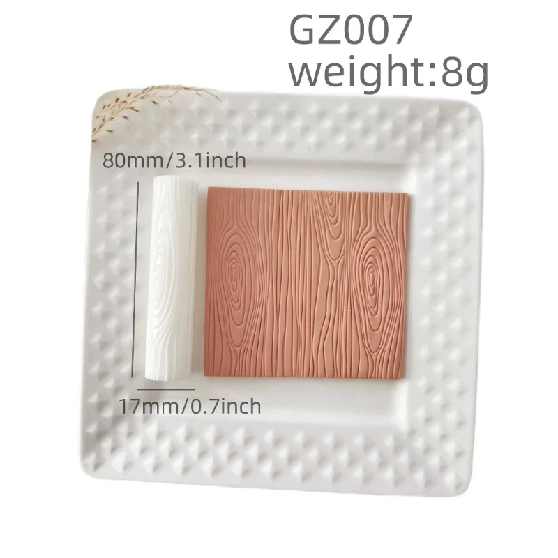 Wood Grain Texture Roller for Soft Pottery and Clay Earrings