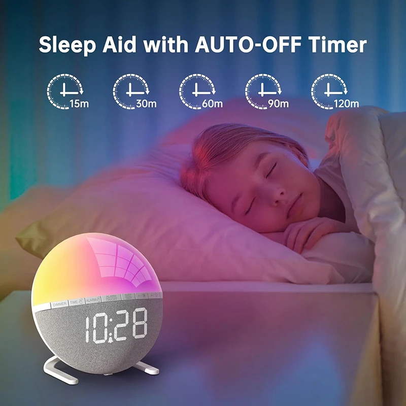 Wake Up Sunrise Alarm Clock with Light & Sound 4