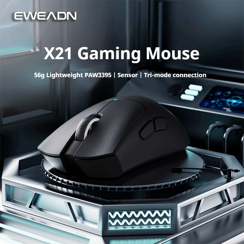 EWEADN-有線ゲームマウスx21 paw3395,Bluetooth 2.4g/26000g