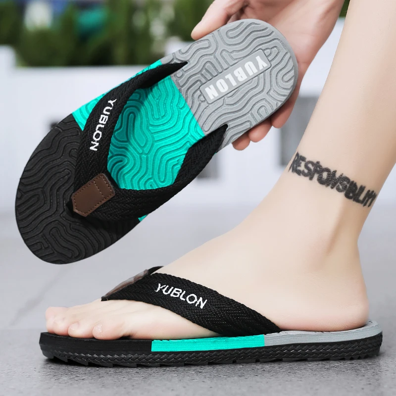 Men Flip Flops Slides Trend Summer Anti-skid Man Slippers Outdoor Light Casual Beach Male Sandals Household Slides for Men