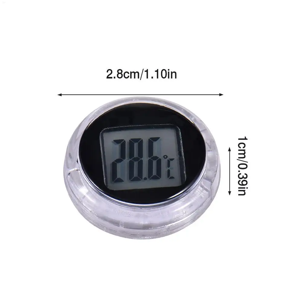 Mini Temperature Gauge Waterproof Mini Digital Thermometer Gauge Adhesive Pocket Thermometers for Motorbikes Dashboards