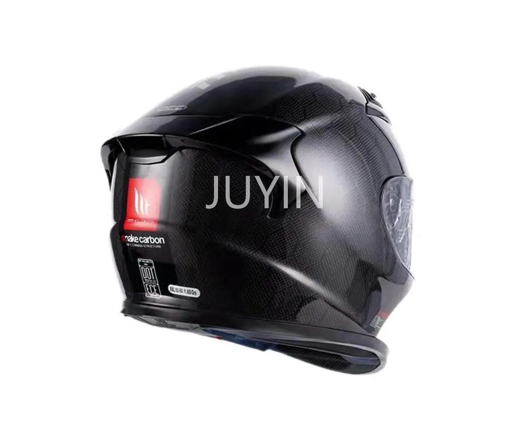 JUYIN spot all-inclusive personality cool anti-fog four seasons racing motorcycle full helmet carbon fiber motorcycle helmet