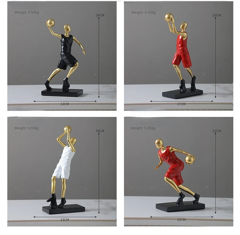 Simple Basketball Player Resin Statue