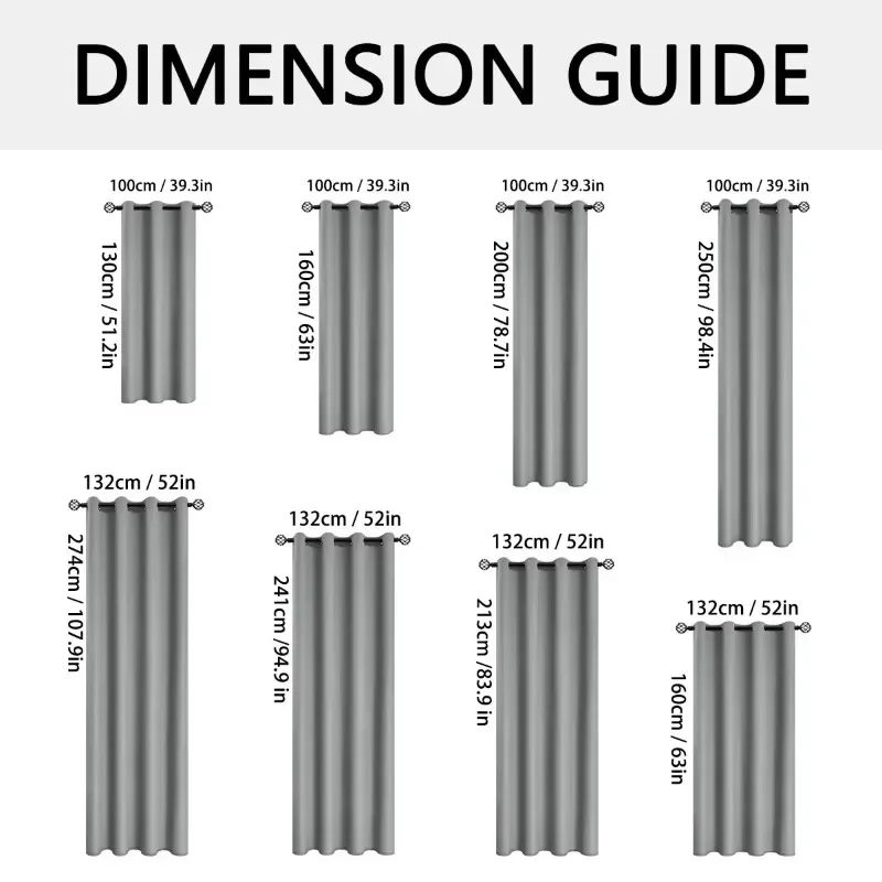 Darkening Window Drapes With Black Lining 2025 New 1PC Blackout Curtains For Bedroom And Living Room Thermal Insulated Room 4