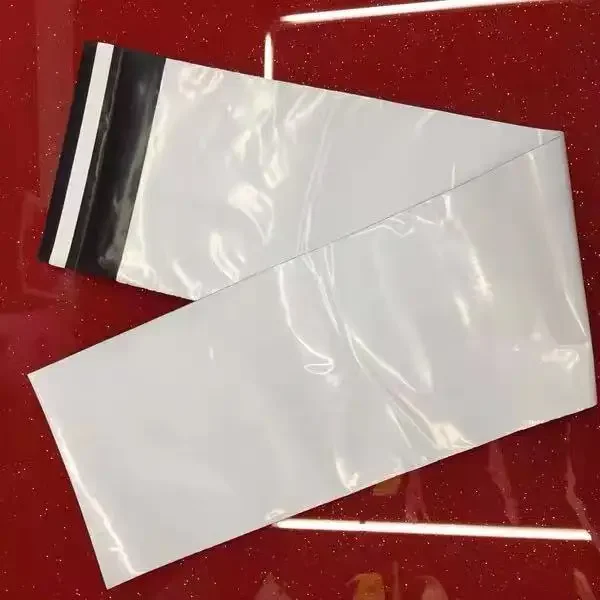 100PCS white SelfAdhesive Mailing Express Bag Envelope Postal Pouch Long Courier Mailer Bags Packaging Poly Thin Package Plastic 5