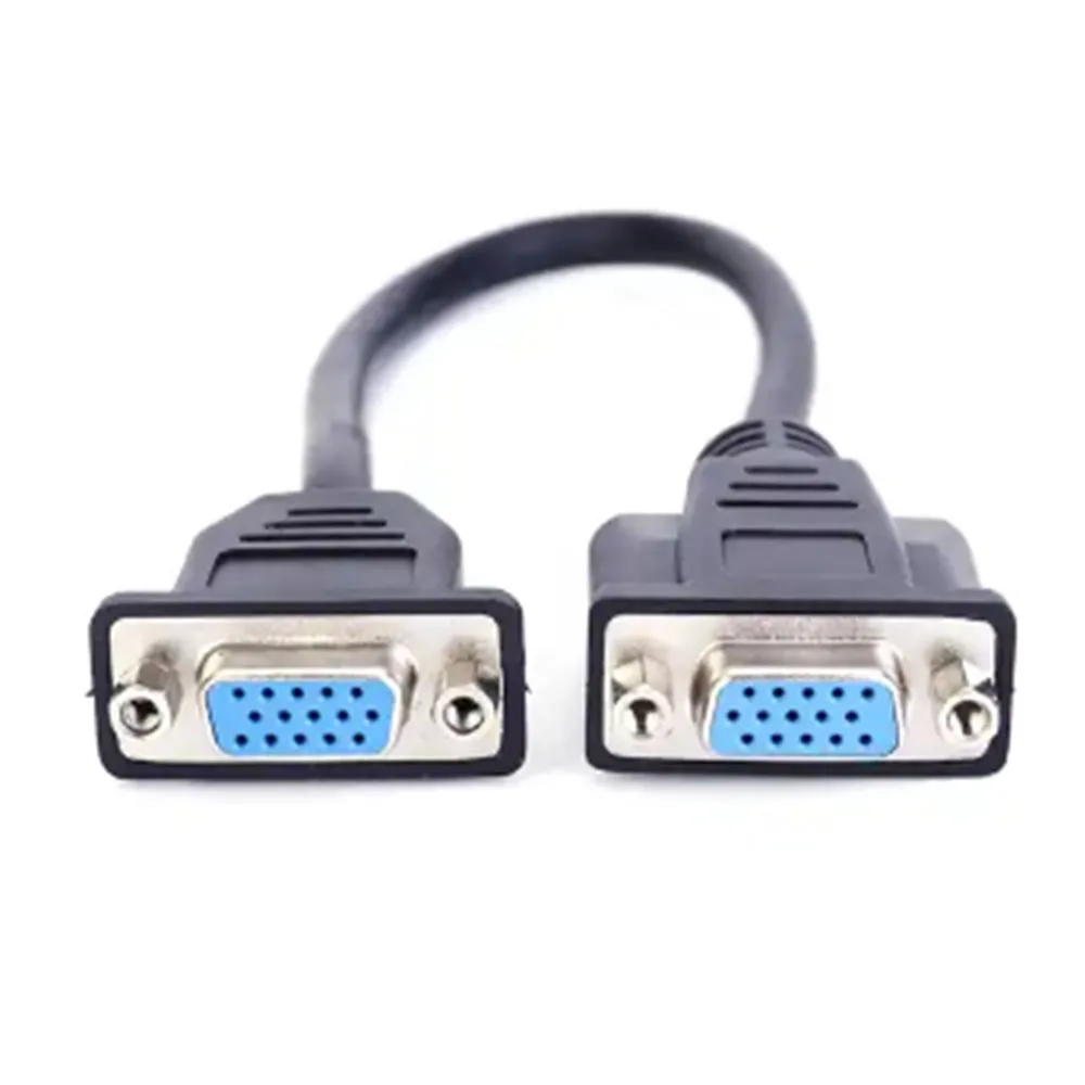 VGA Extension Cable 23CM Short VGA Female To VGA Female Extension Cord Passive VGA Extender Cable For PC Laptop Monitor