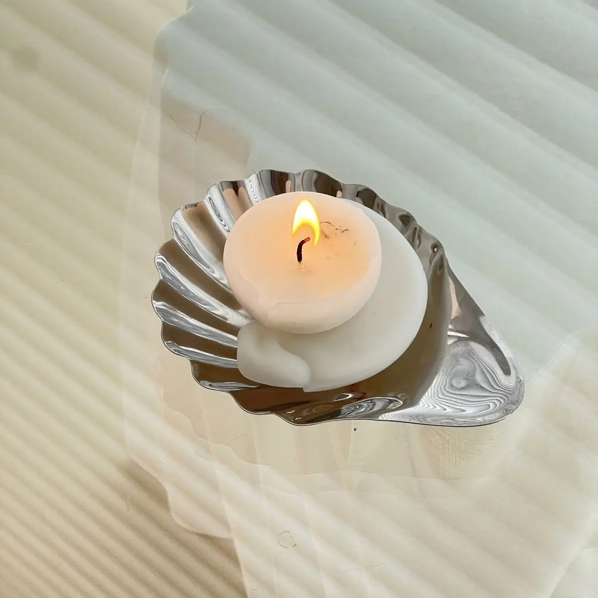 Dining Dish Shell Shape Stainless Steel Dish Plate Metal Cheese Plate Tableware Storage Jewelry Table Decoration