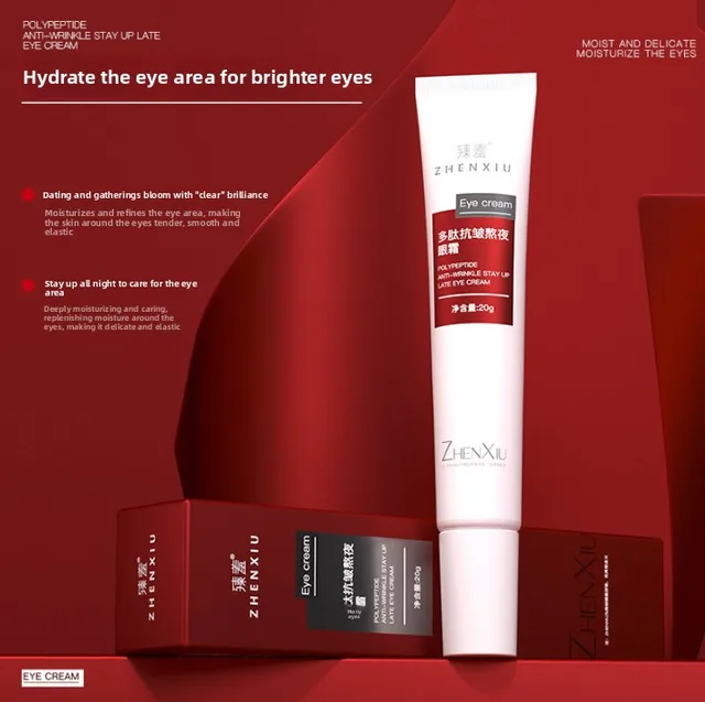 Peptide Anti-Wrinkle Eye Cream: Reduces fine lines, hydrates, moisturizes, firms and lifts, improving the eye area