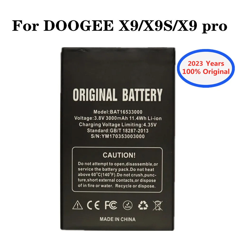 

Оригинальный аккумулятор для DOOGEE X9 pro X9pro 2023 мАч 3000 дюйма