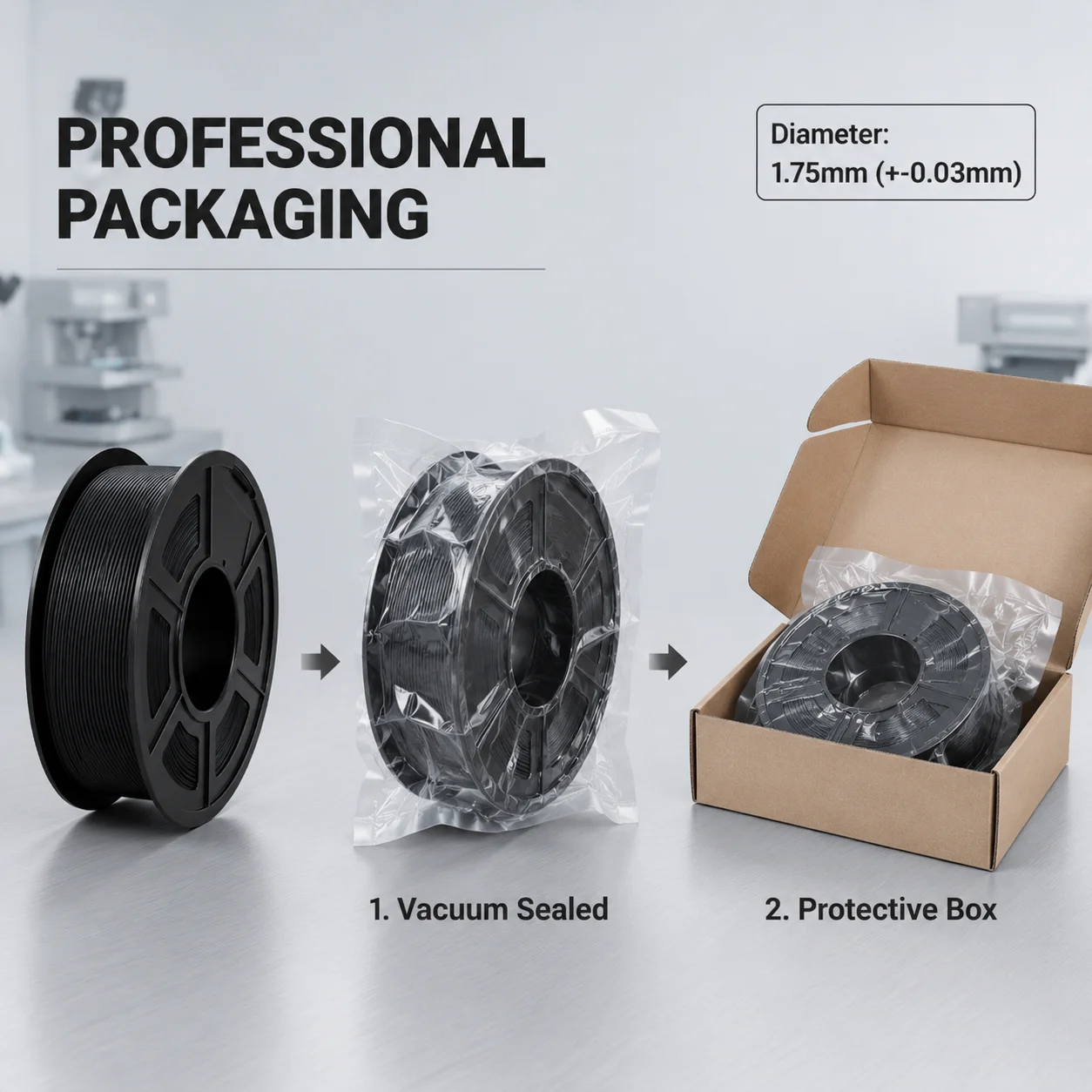 1.75mm 나일론 PA 필라멘트 250g 0.55lbs +/-0.02mm 검정 흰색 FDM 3D 프린터용