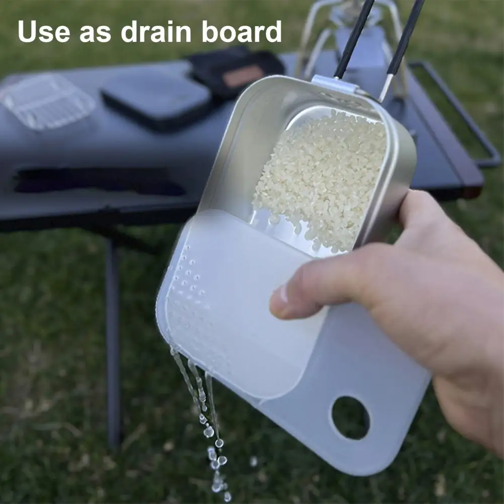 Outdoor Camping Mini Cutting Board With Drainage Hole Clear Non-Slip Food Grade Vegetables Fruits Meat Chopping Board