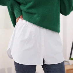 Korean Version Thin Shirt Fake Hem Fart Covering Curtain With Versatile Bottoming Artifact Sweater Short Skirt Sexy Skirts