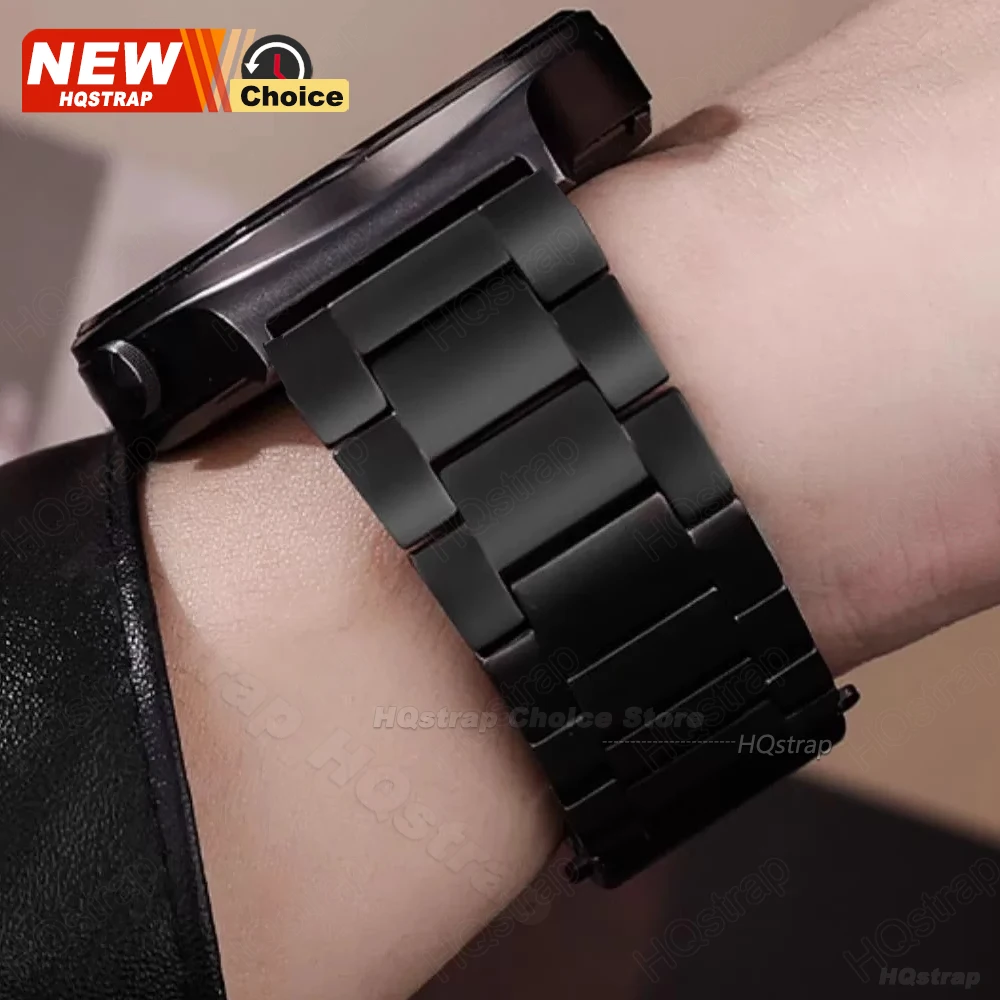 Premium Titanium Metal Watch Band with Butterfly Clasp Strap