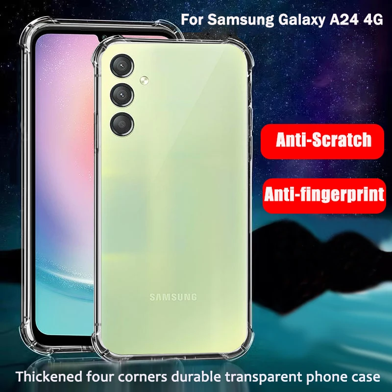Cover Posteriore Trasparente Per Samsung Galaxy A24 Custodia Originale Per Galaxy A 24 4G Custodie Per Cellulari Antiurto Posteriore Per Samsung A24 F