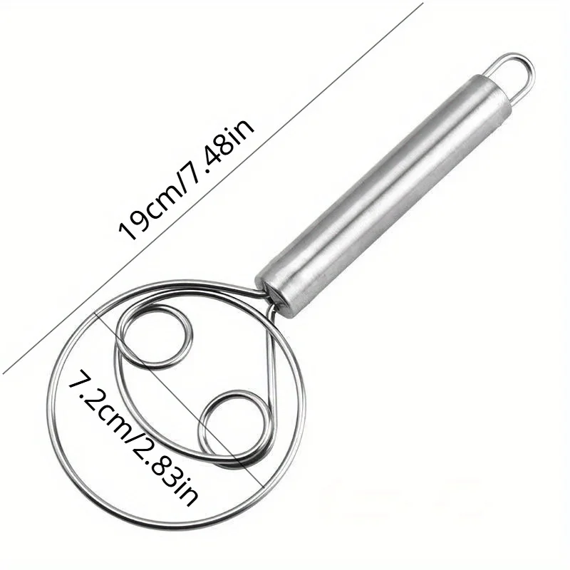 1pc Mixer Double Eyes Coil Powder Mixer Flour Mixer Dough Mixing Tool Kitchen Gadget for Restaurant/food Truck/bakery