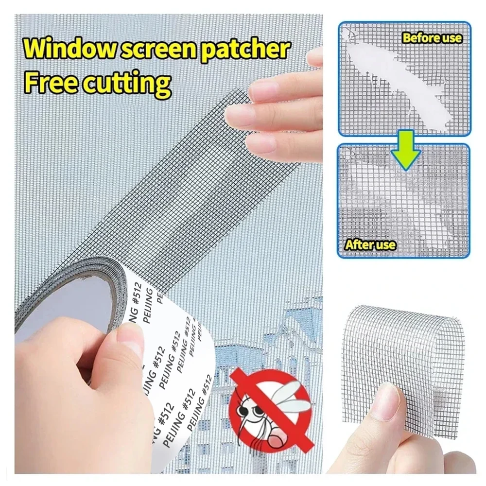 Net Hole Repair Subsidy Waterproof Window Screens Repair Tape Self-adhesive Net Patch Anti-Insect Mosquito Mesh Broken