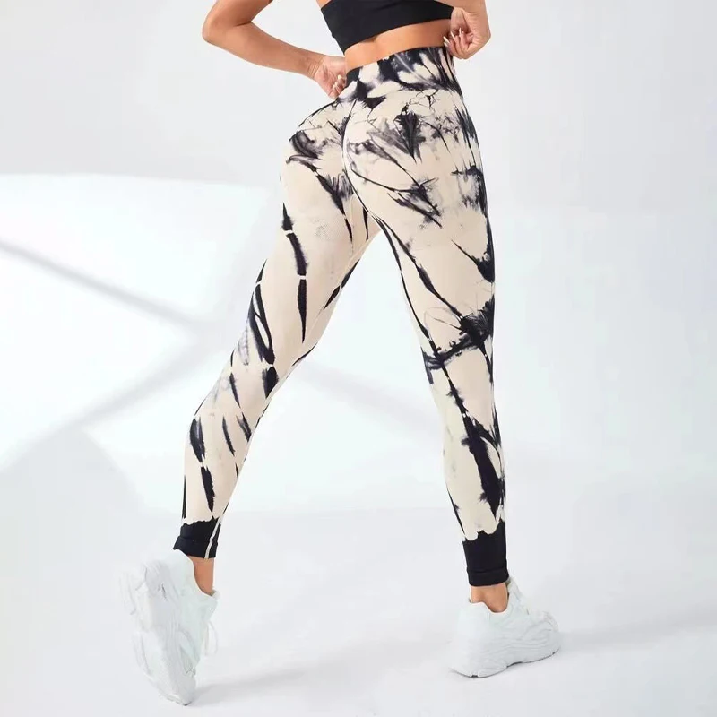 3-Color Tie-Dye High Waist Yoga Leggings