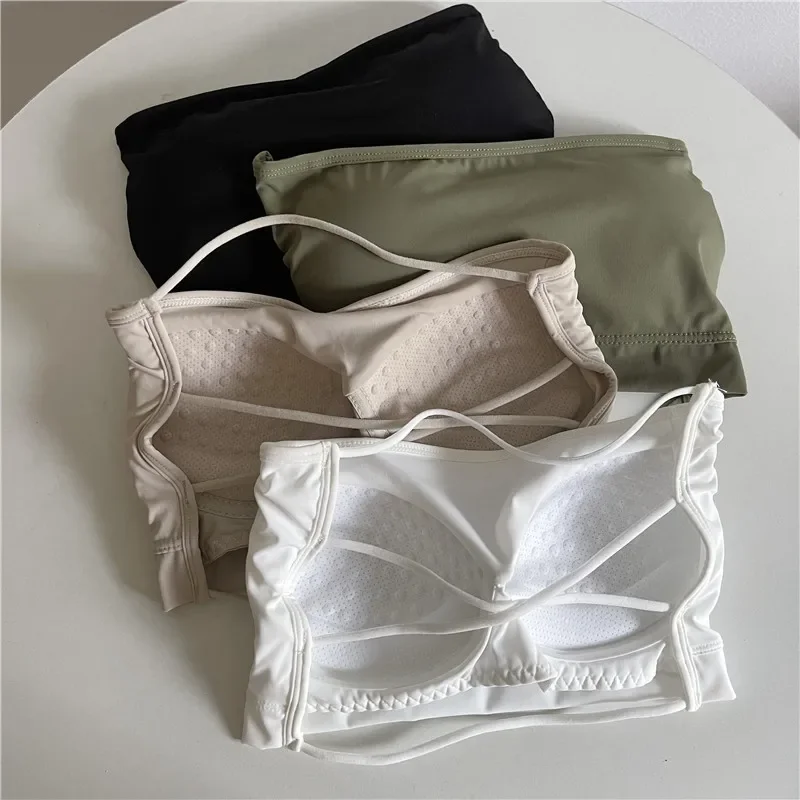 Women Seamless Tube Top Ice Silk Sexy Wrap Chest Push Up Bras Strapless Underwear Solid Color Bralette Lingerie Tops women lingerie bra women tube tops