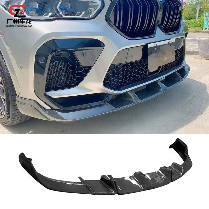 

Real Carbon Fiber LD Style Car Bumper Sporty Front Splitter Lip For BMW X6M F96 2019-2022 Car Bodykit Exterior Accessory Parts
