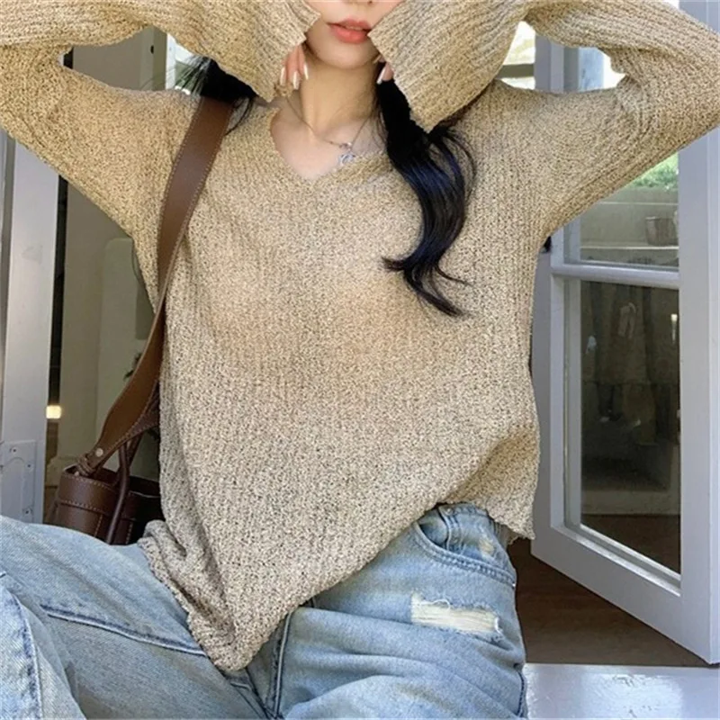 Women Knitted Sweater Tops Beachwear