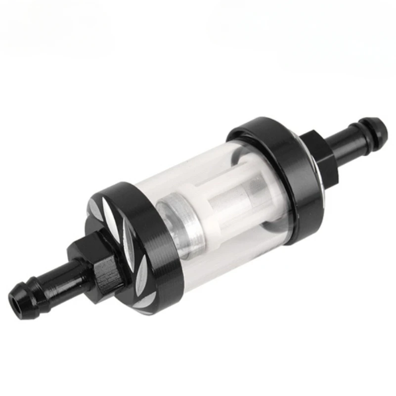 Motorcycle fuel filter 8mm CNC Aluminum Alloy Glass Gas Fuel Gasoline Oil Filter Moto Accessories ATV motorcycles Dirt/Pit bicycles