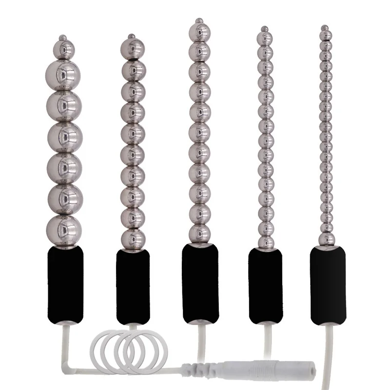 Electric Shock Masturbation Rod Urethral Sound Catheter Pulse Massage Insertion Rods Penis Plug Body Massage Sex Toys For Male