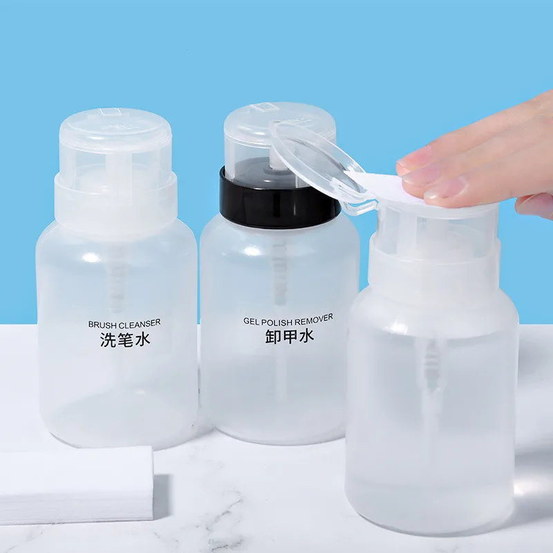 Alcohol Liquid Acetone Polish Remover Pressure Bottle 200ml Nail Uv Gel