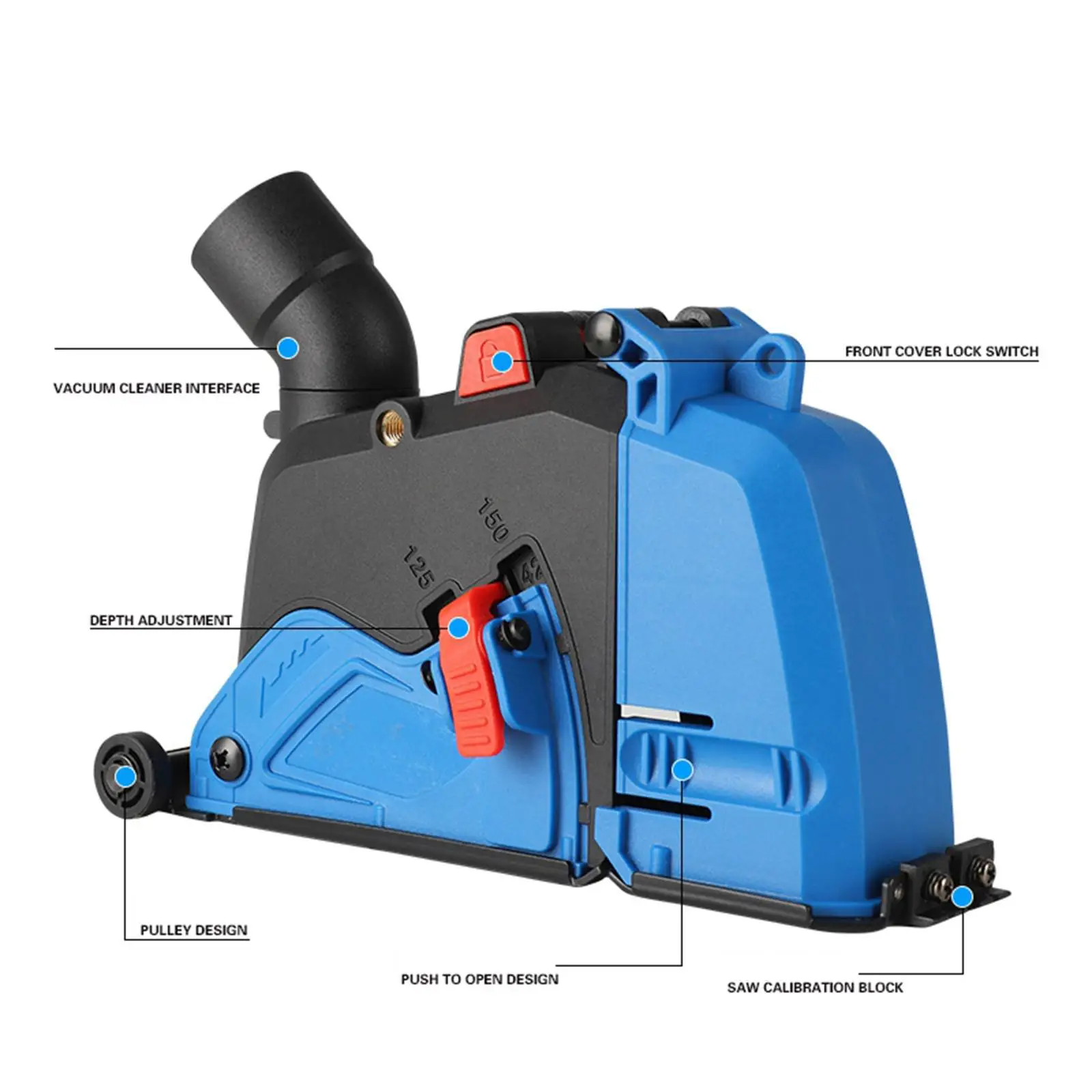 DustShroudforAngleGrinderPlasticDustCoverCollectorwithVacuum