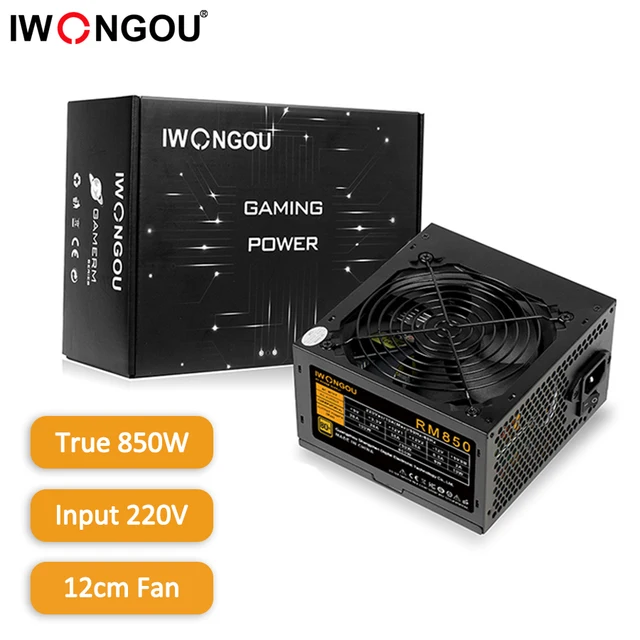 แหล่งจ่ายไฟ IWONGOU 450W 500W 600W 700W 750W 850W แหล่งจ่ายไฟสำหรับเล่นเกม พัดลม 120 มม. แรงดันไฟฟ้าขาเข้า 220V แหล่งจ่ายไฟแบบ ATX สำหรับคอมพิวเตอร์ตั้งโต๊ะ 1