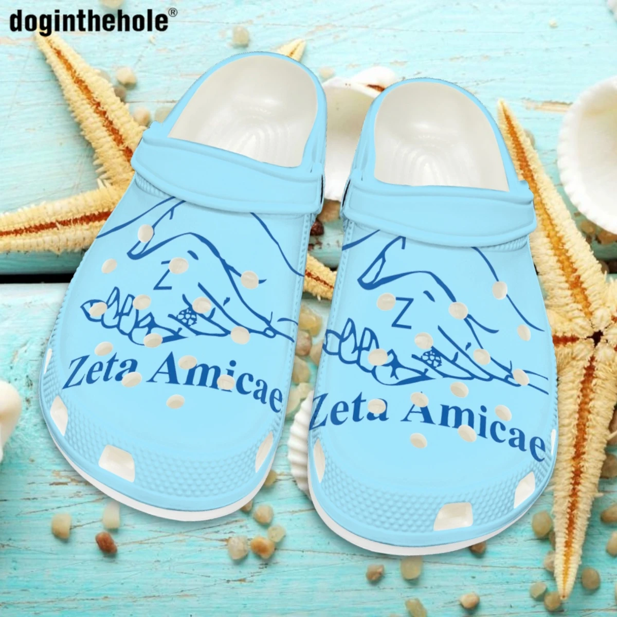 American Sisterhood Sorority Women Slippers Hole Shoes Summer Outdoor Fashion Beach Sandals Light Home Couple Slide