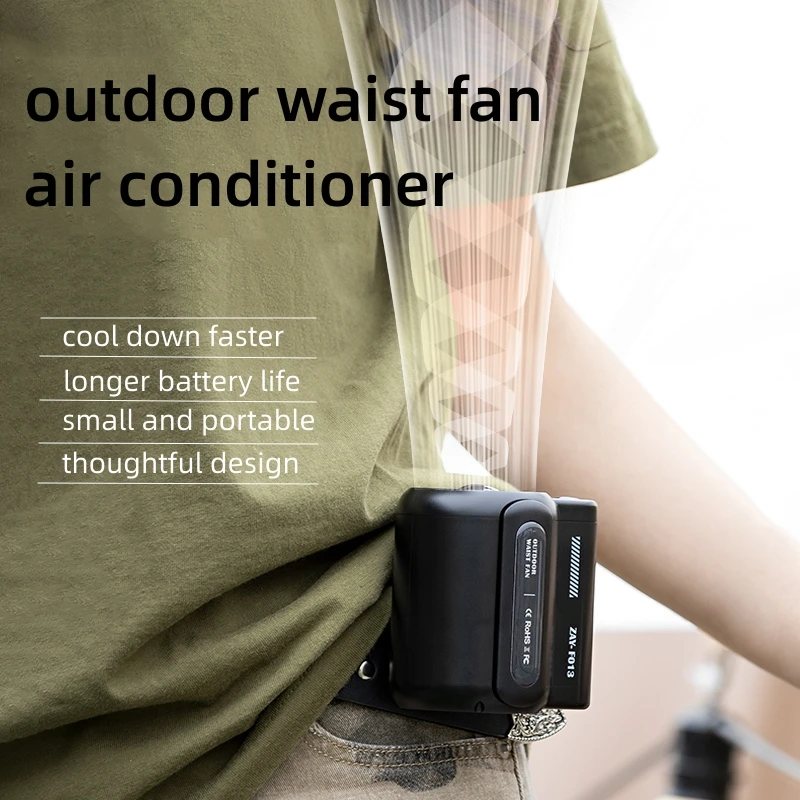 USB Fanless Fans Neck Portable Belt Fans Mini Cooling Fans Bladeless Rechargeable Wearable Air Cooler For Outdoor Sports Travel