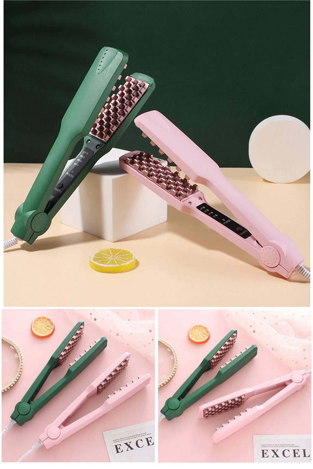 Description Picture 2 of itemFast Volumizing Hair Iron Ceramic Hair Straightener Volumizing Flat Irons Heating Fluffy Artifact Hair Wave Styler Crimping Tool