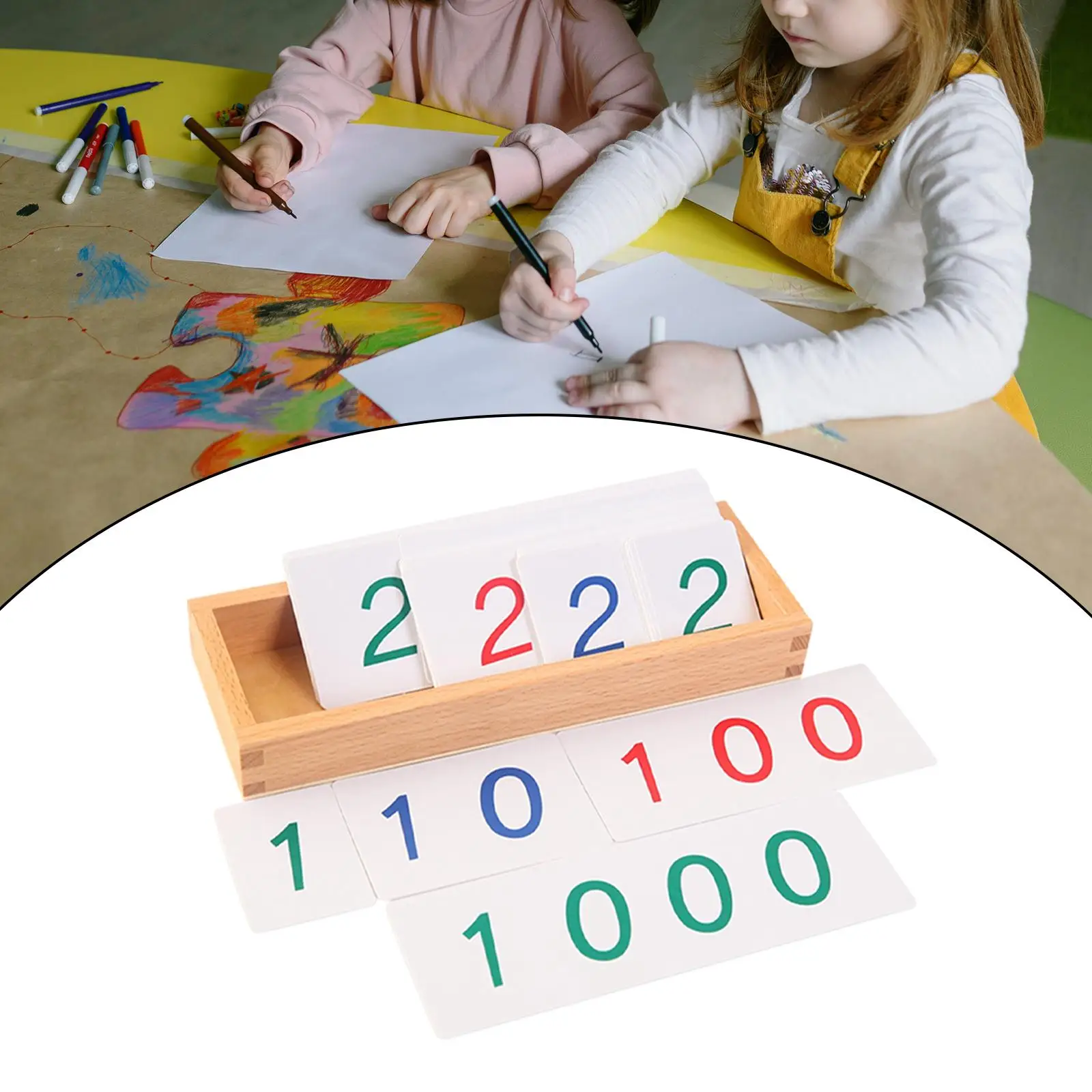 

Math Number Cards Counting Toys Safe Montessori Number Cards for Preschool Learning Teaching Home Childcare Institutions Nursery