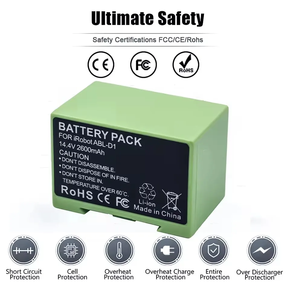 i7 14.4V 12800mAh i7 Battery Replacement for iRobot Roomba e and i Series i7+ e5 7150 7550 i3 3150 i3+ 3550 i4 4150 i4+ 4624864