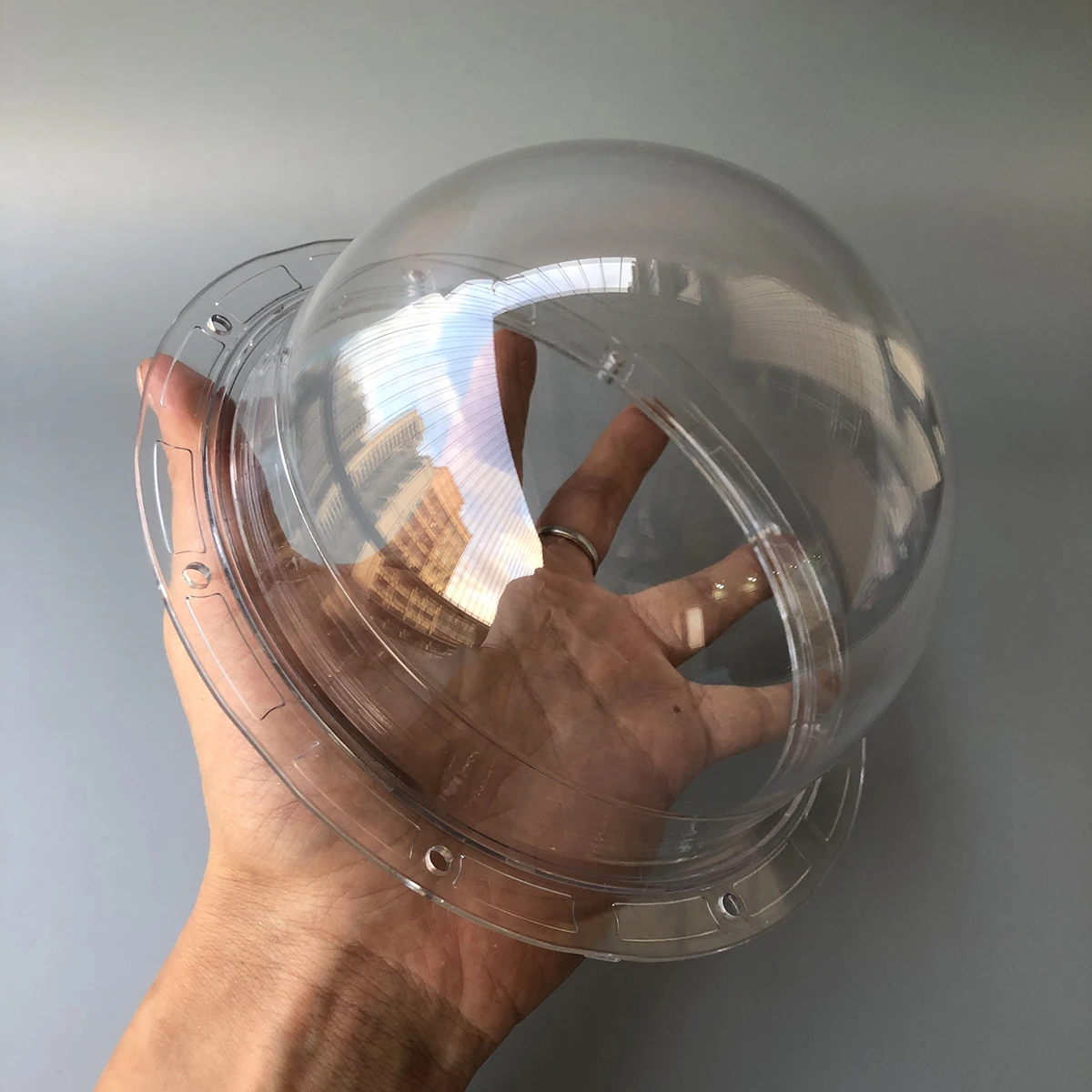 Surveillance Security CCTV Camera Dome Cover 5.7 Inch 187x95mm Half Ball Hemisphere Plexiglass Clear Cover For Panasonic Camera