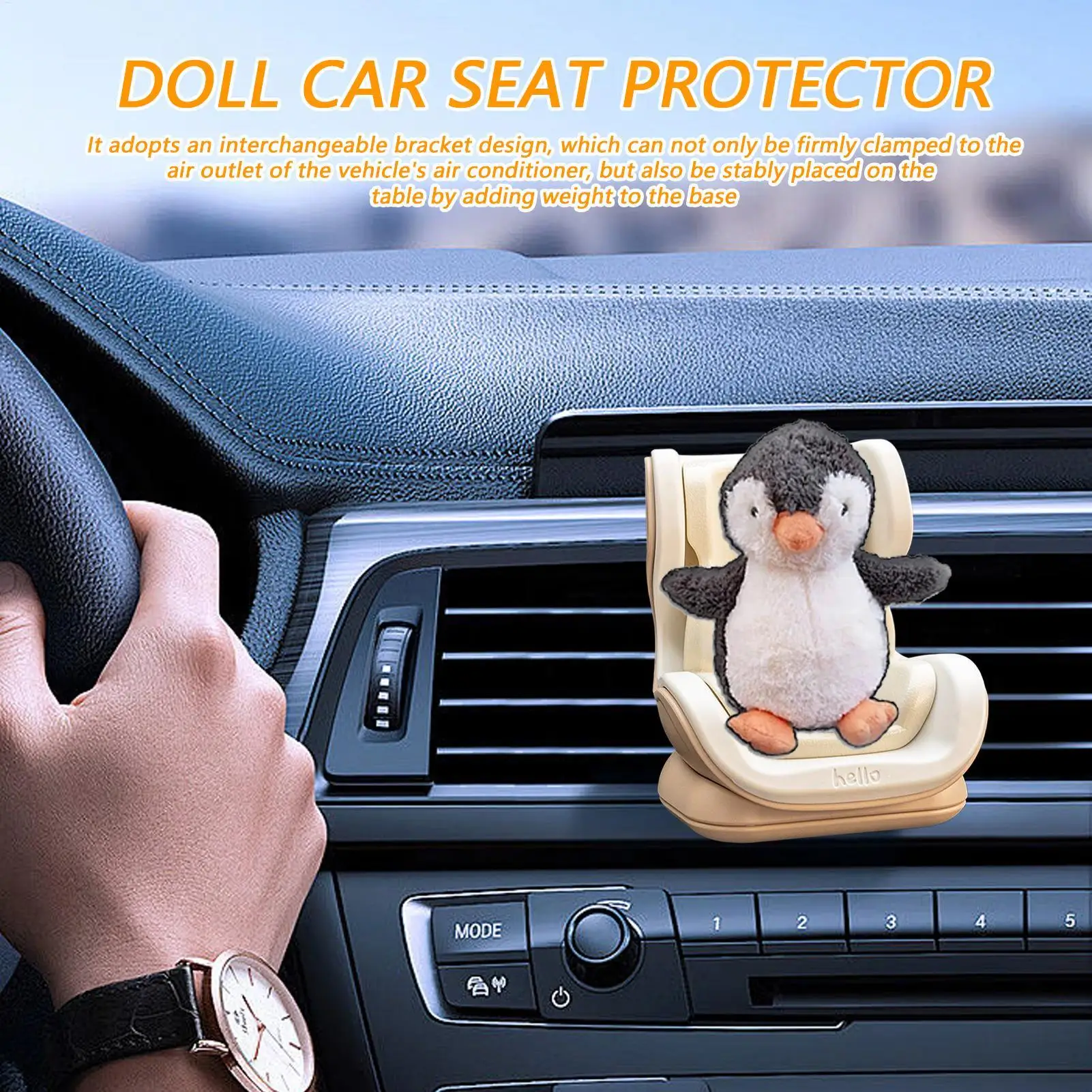 Car Interior Styling Accessories ﻿Cartoon Chair Model Doll Car Seat Plush Doll Safety Seat Small Stuffed Toy Air Vent Carseat