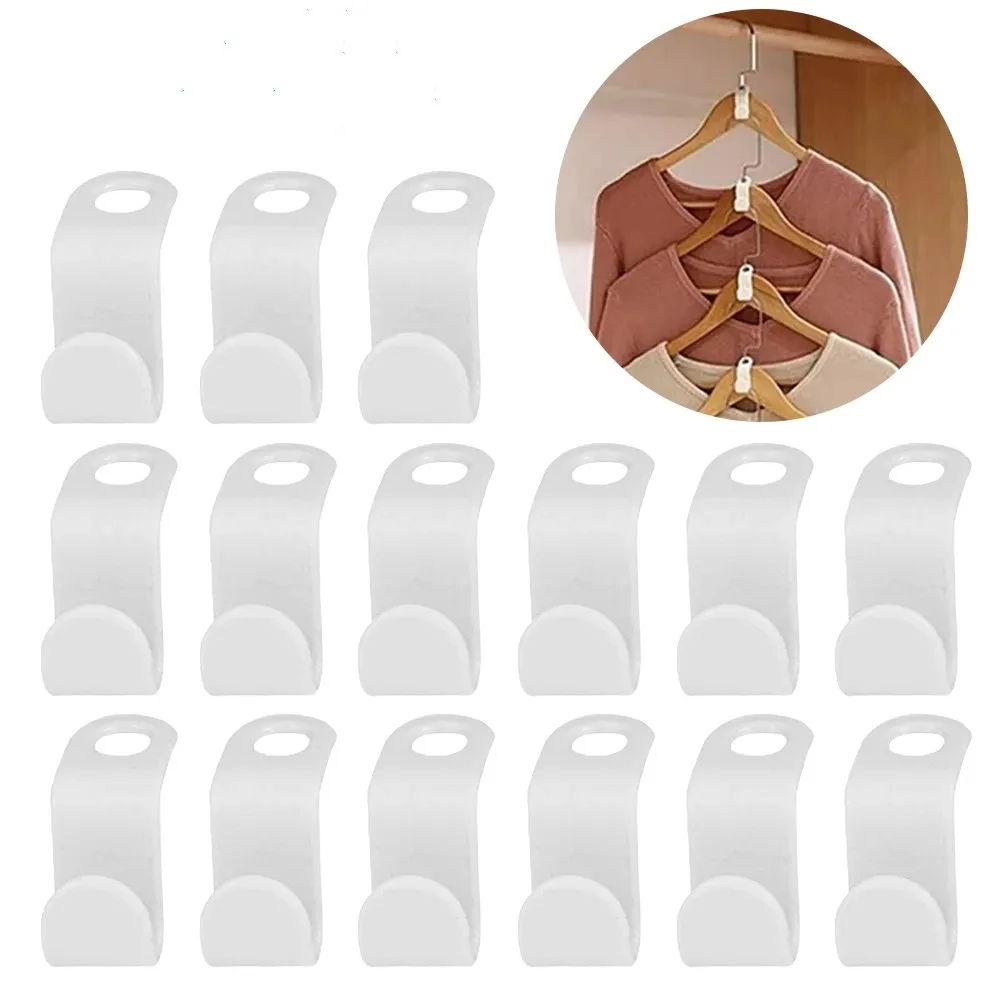 

1/5/10 PCS Mini Clothes Hanger Connector Hooks Plastic Cascading Organizer Rack Space Saving for Closet