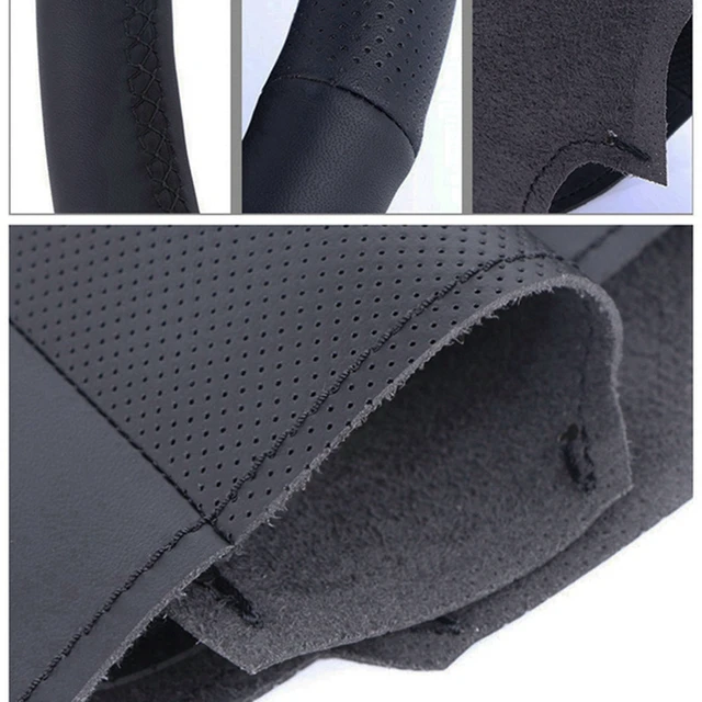 Schwarz Künstliche Leder Braid Auto Lenkrad Abdeckung Wrap Für Fiat Punto  Bravo Linea Qubo Doblo Grande Punto Auto Zubehör - AliExpress